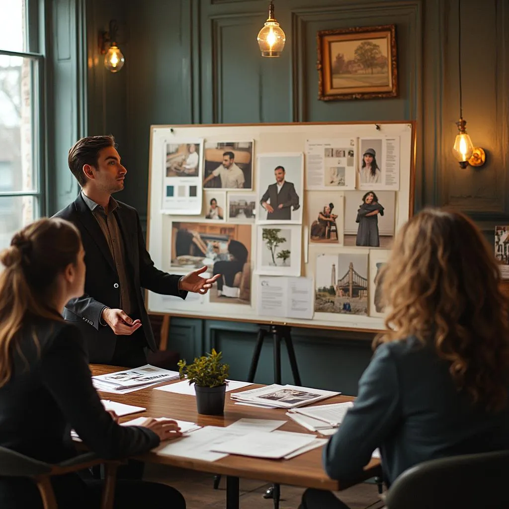 Client presentation of brand strategy